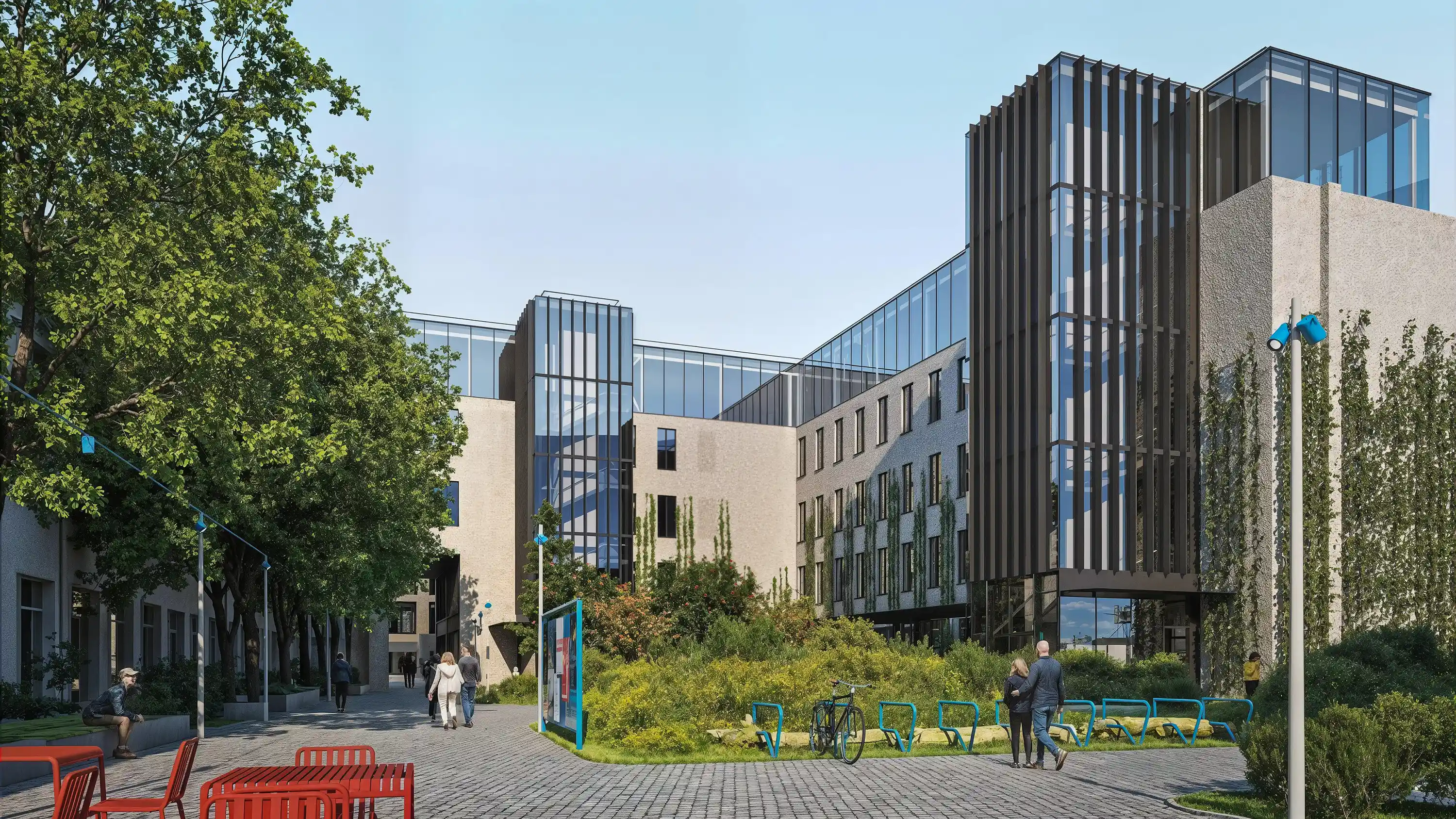 Tech Zity Vilnius bendruomenė miestelio kieme