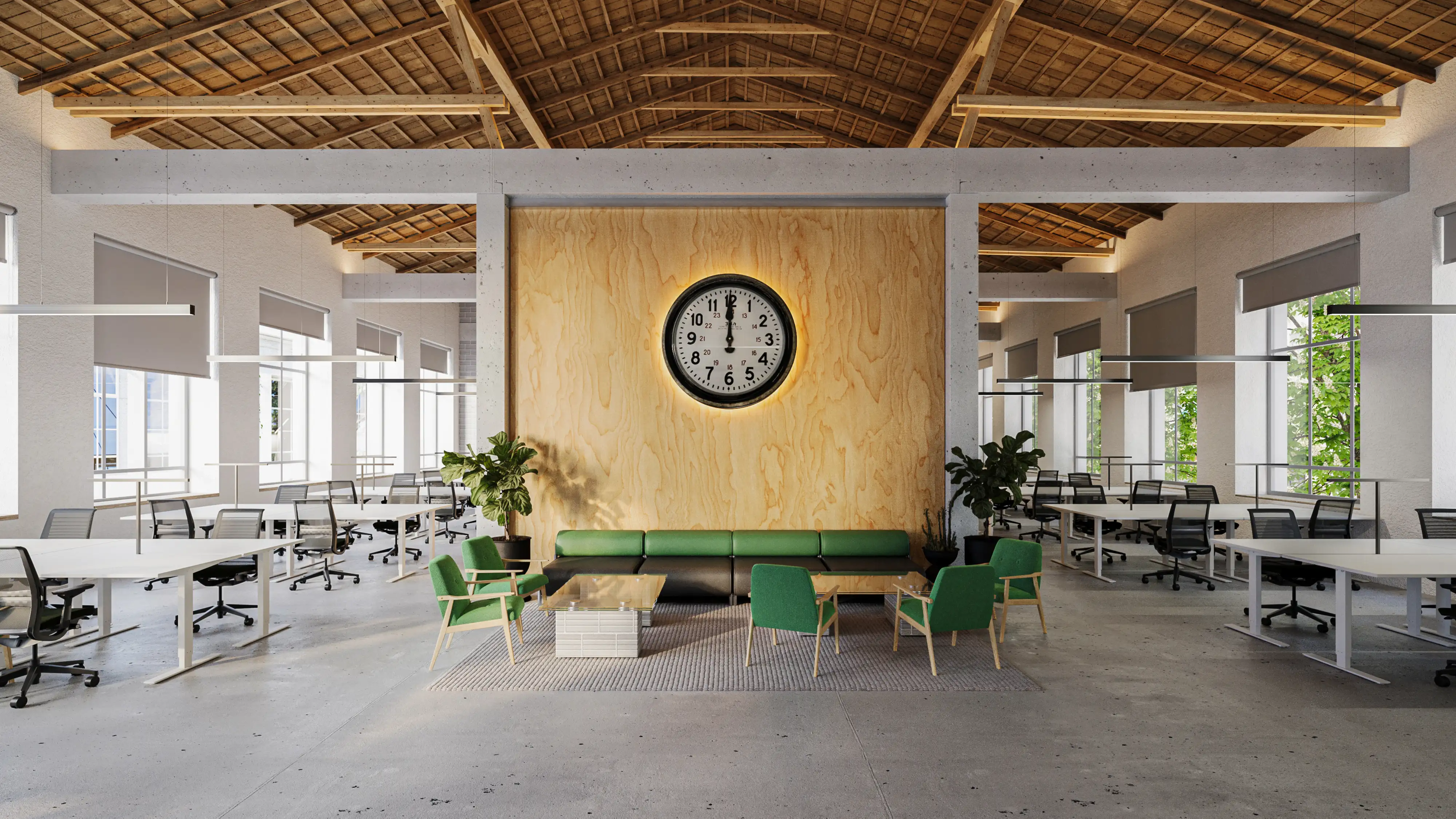 Biuro erdvė Tech Zity Vilnius su 7,5 metro lubomis